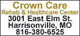 Crown Care Rehab & Healthcare Center Sponsorship Banner